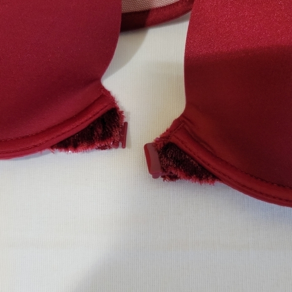 Victoria’s Secret Very Sexy High Neck Lace Plunge Bra‎ 32C Burgundy Red - Picture 7 of 9